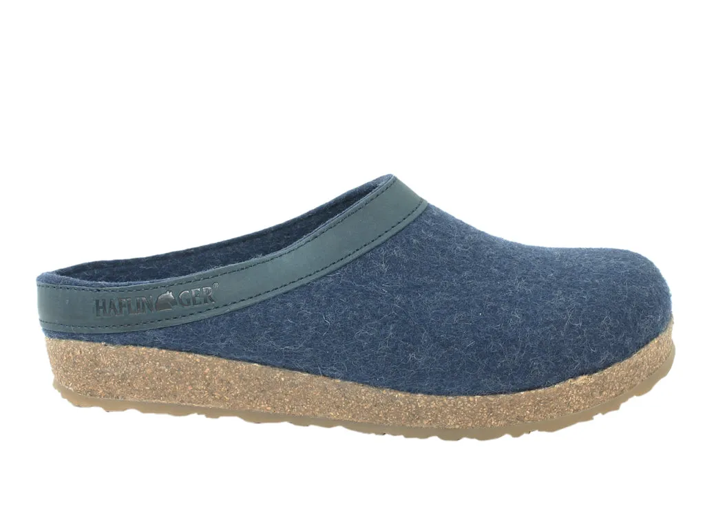 Haflinger Clogs Grizzly Torben Jeans Blue