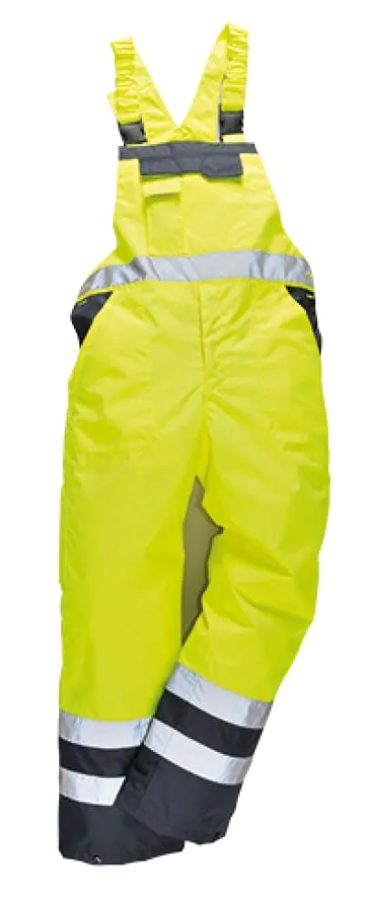 Hi Viz Waterproof Contrast Bib and Brace Lined Portwest S489