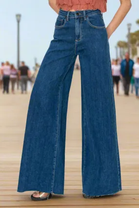 High Rise Palazzo Wide Leg Jeans