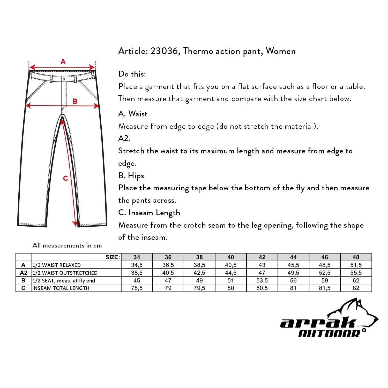 Insulated Thermo Active Pant Lady (Black)