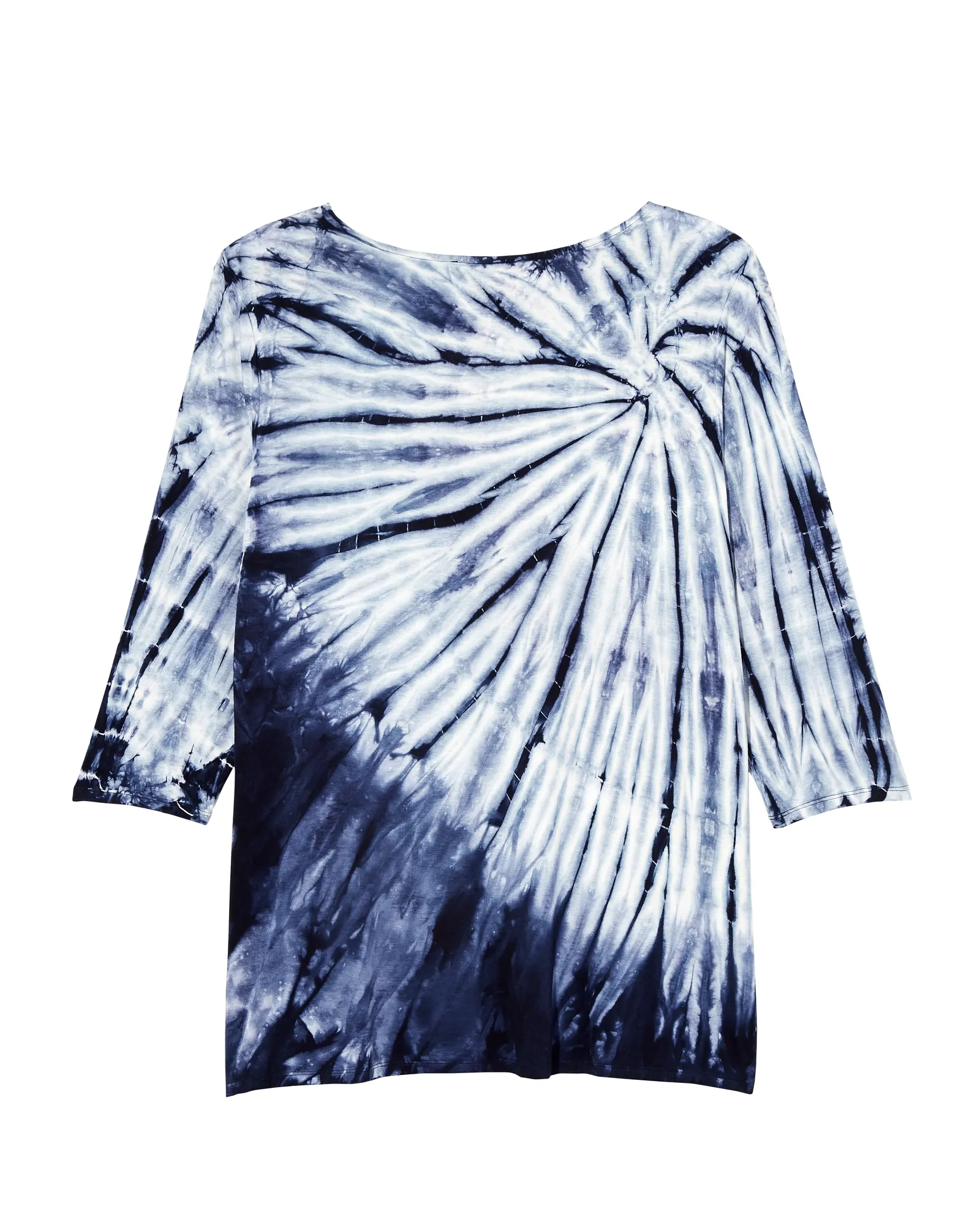 Jamie Tie-Dye Top | White / Navy