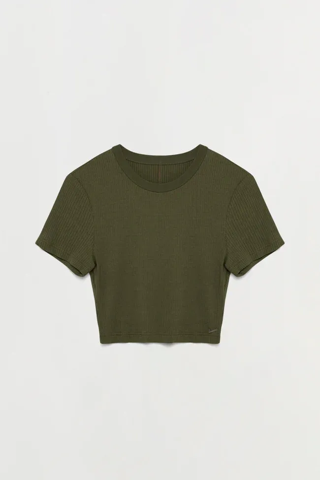 Jonathan Simkhai Cinta Cropped Tee Army Green