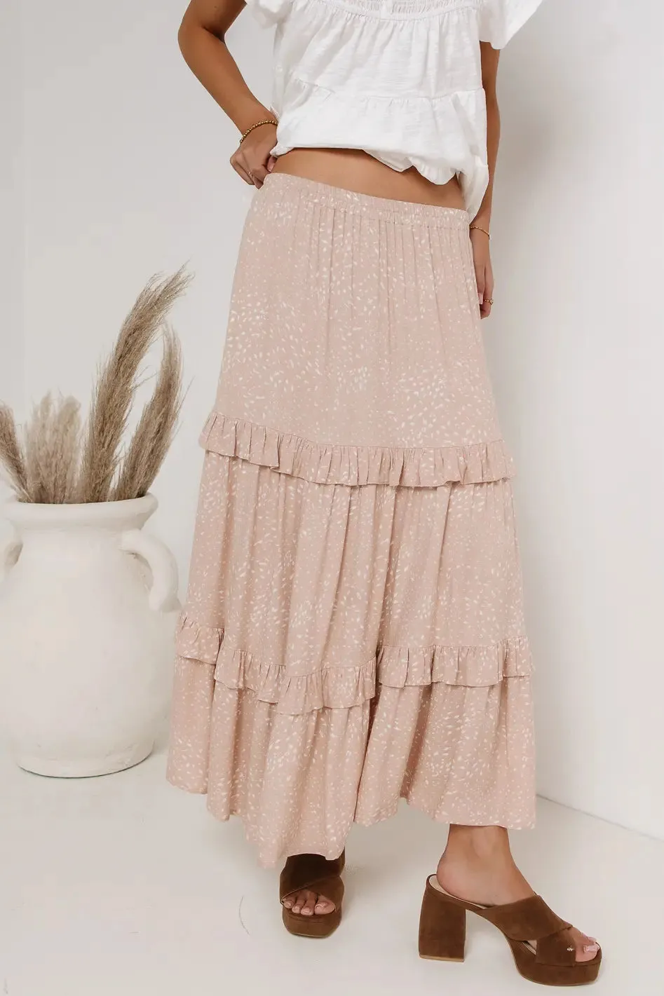 Juniper Maxi Skirt in Blush - FINAL SALE