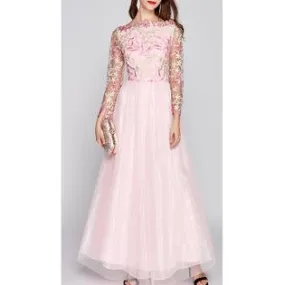 Ketty More Women Flower Bust Embroidered Evening Dress-KMWDC10600