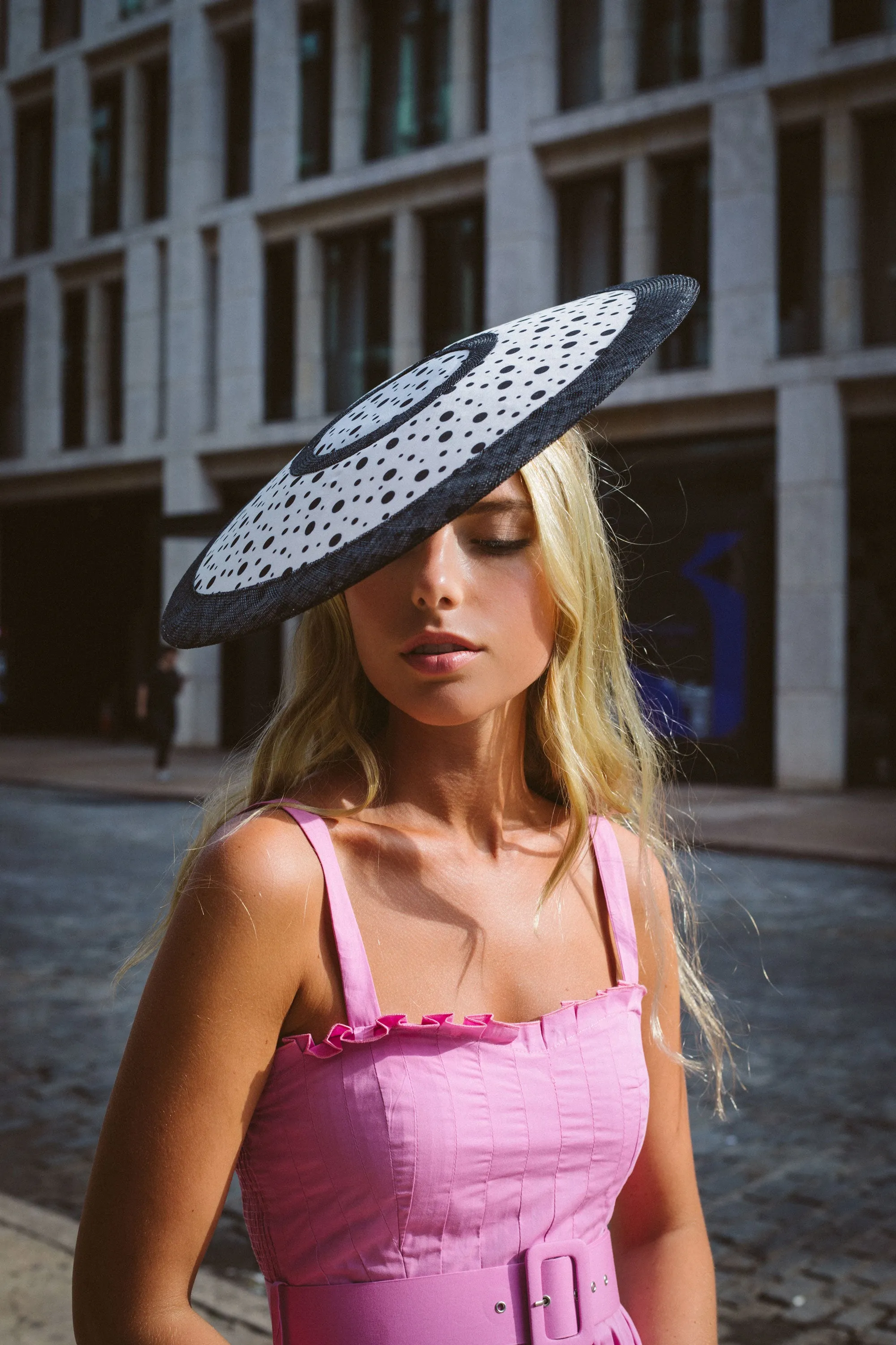 Landaluce: Polka Dot Derby Disc Hat