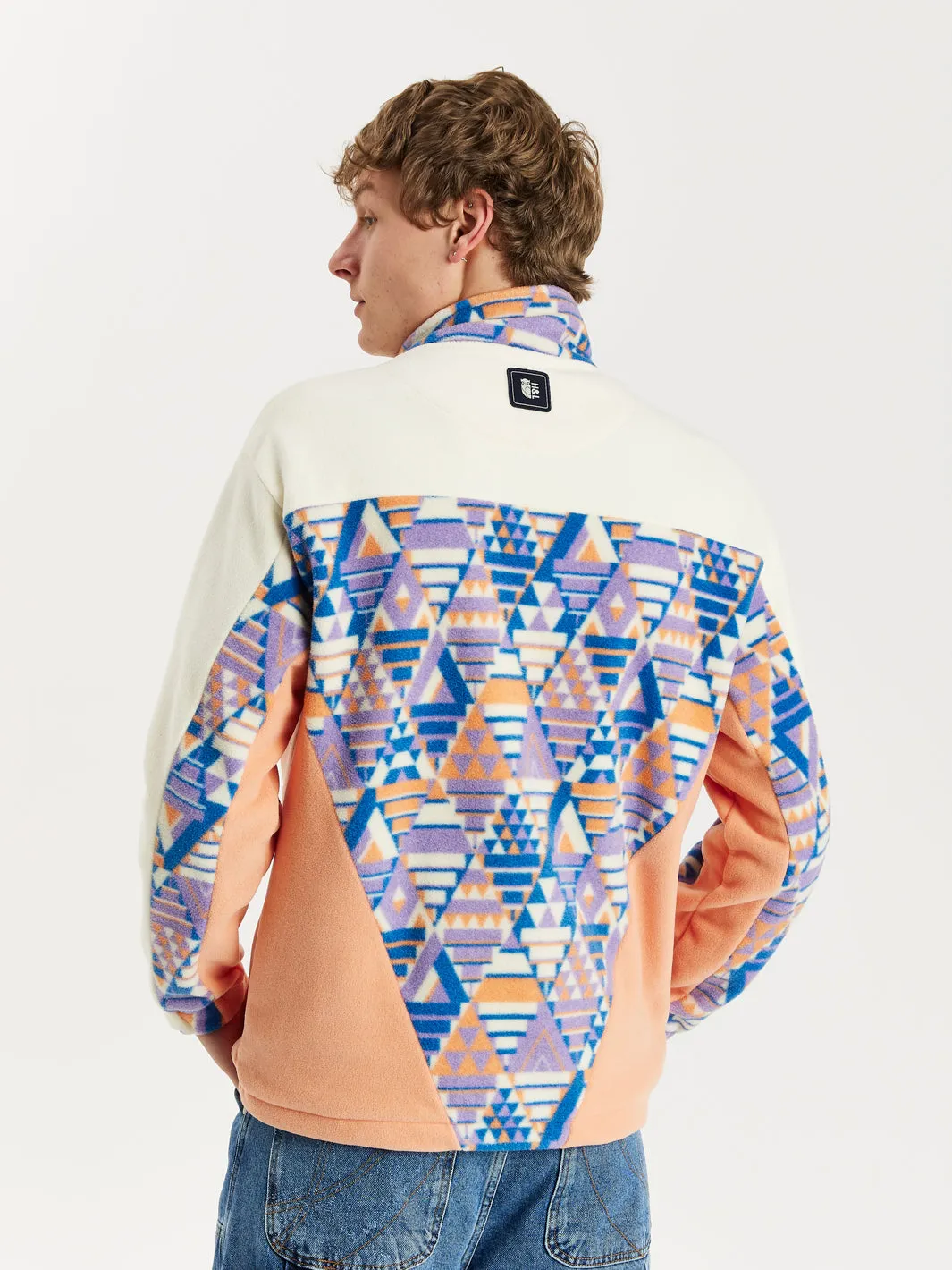 Lars Retro Pattern 1/4 Zip Fleece