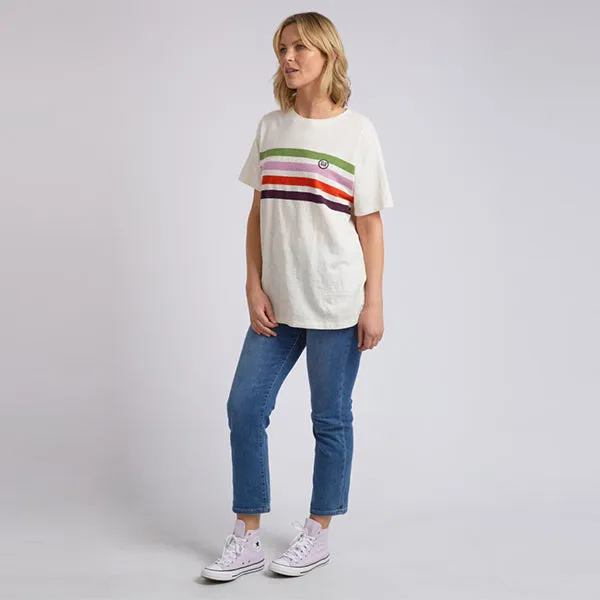 Lined Up Tee - Pearl Stripe