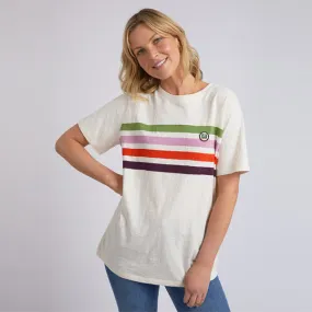 Lined Up Tee - Pearl Stripe