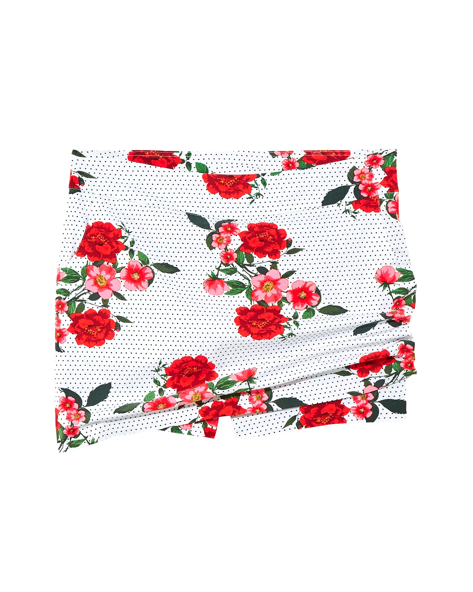 Mandy A-line Skort | White / Red