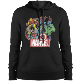 Marvel Avengers Team Retro Comic Vintage Graphic Women Hooded Sweatshirt