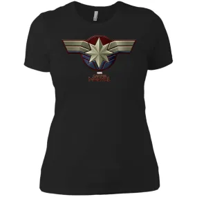 Marvel Captain Marvel Movie Chest Symbol Women Cotton T-Shirt