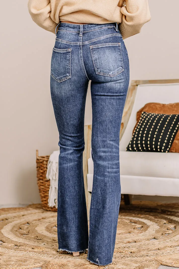 Mid Rise Flare Jeans