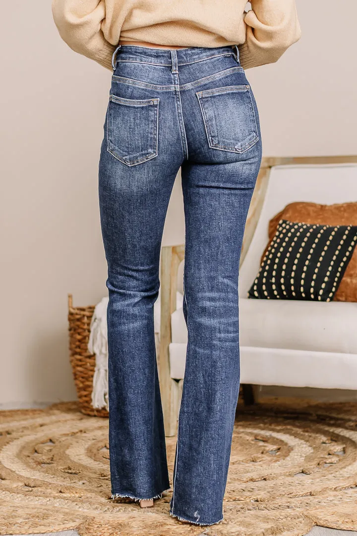 Mid Rise Flare Jeans