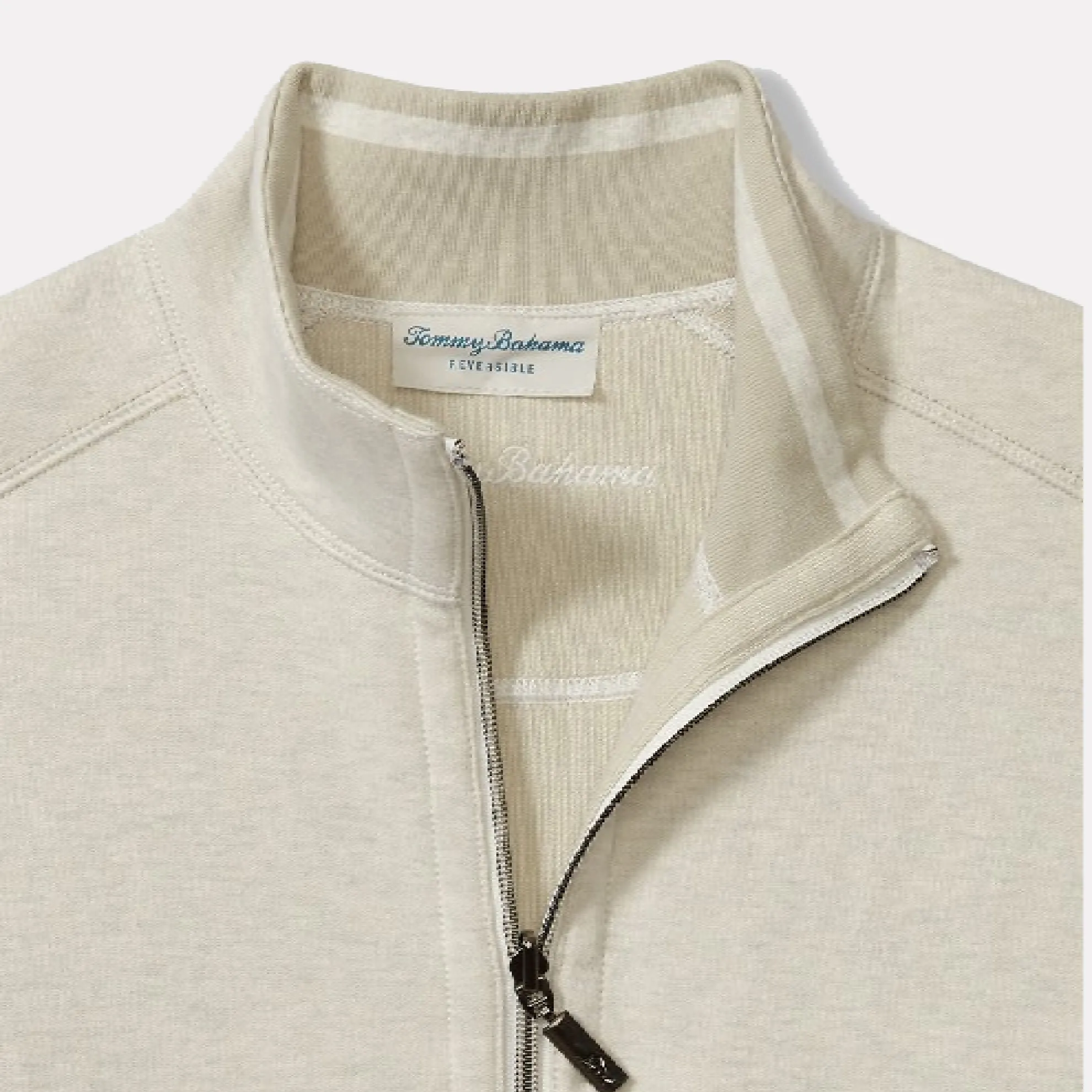 New Flip Coast Half Zip Reversible Cotton Pullover / Lychee Heather