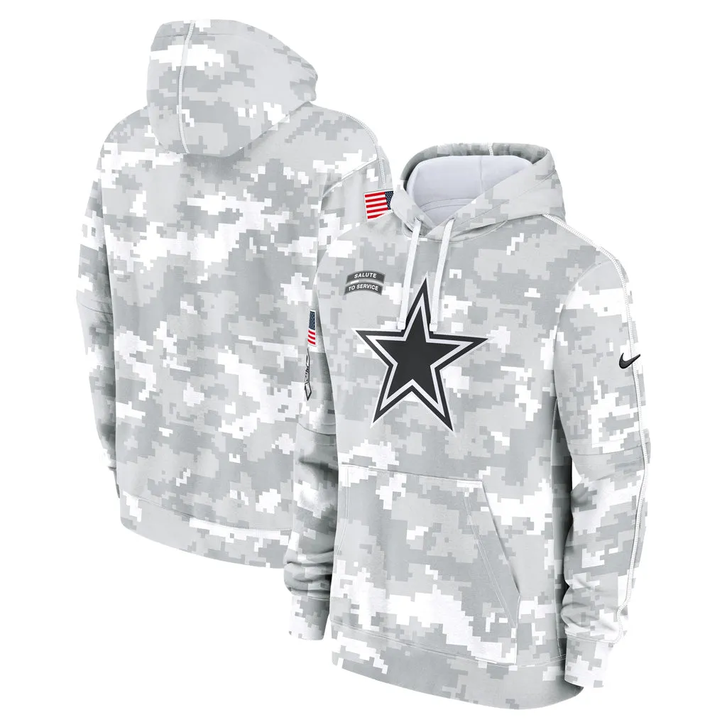 NFL Dallas Cowboys Nike 2024 Salute to Service Club Pullover Hoodie