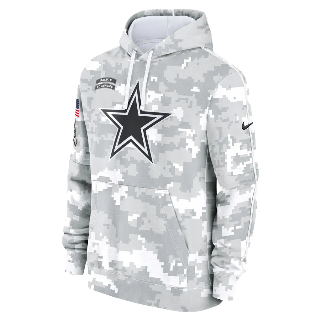 NFL Dallas Cowboys Nike 2024 Salute to Service Club Pullover Hoodie