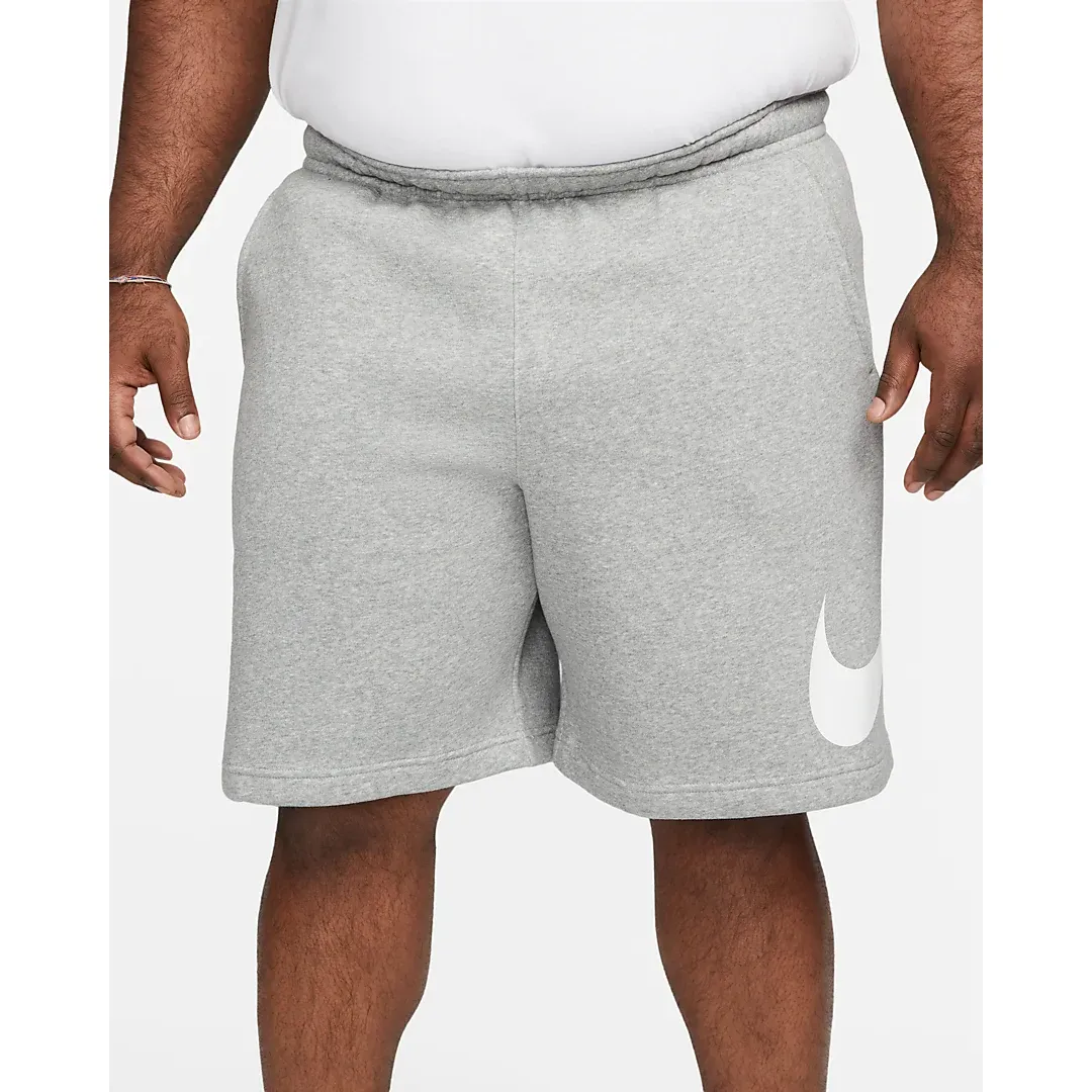 Nike Men's Sportswear Club Shorts - Dark Grey Heather / White