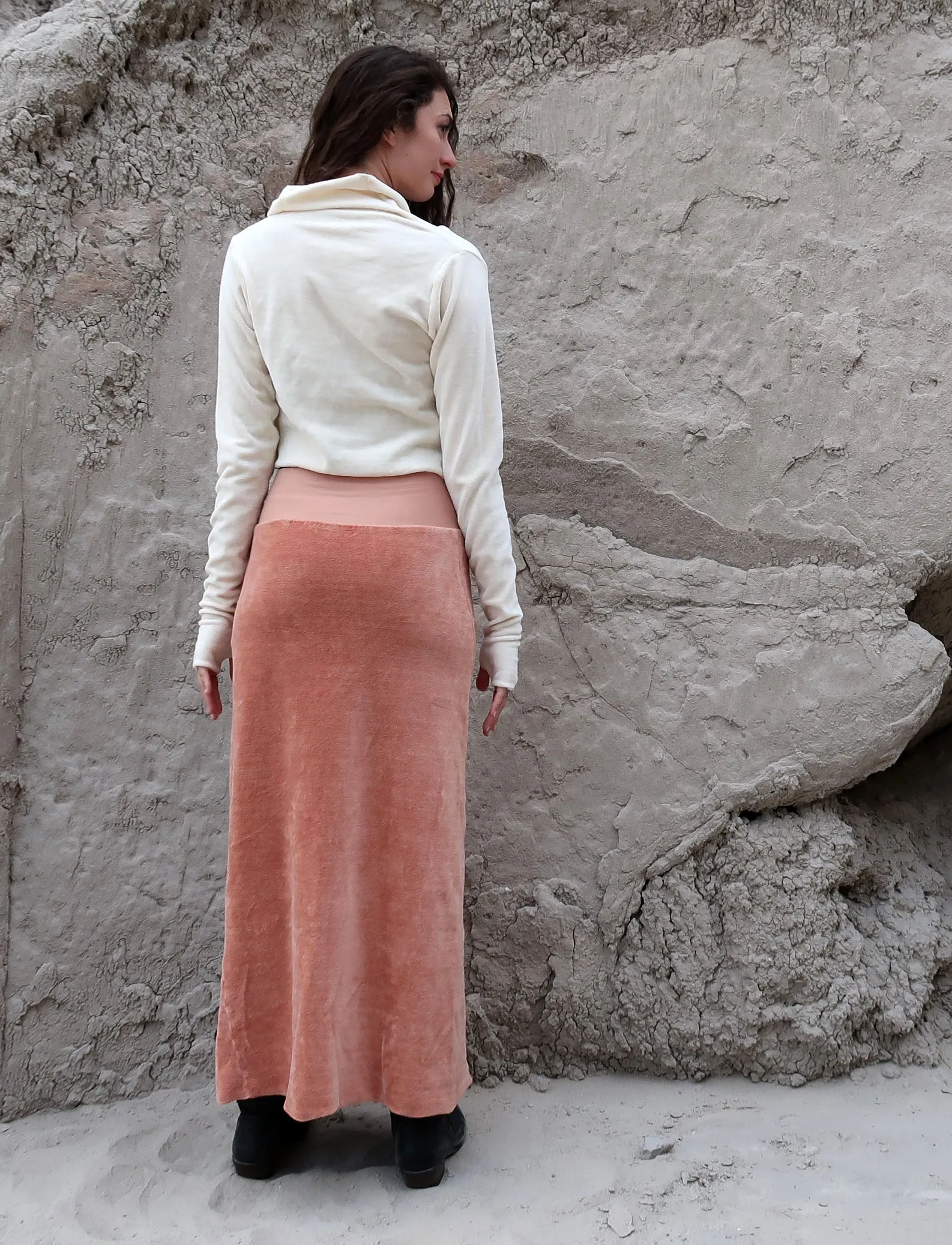 Pencil Long VELOUR Skirt