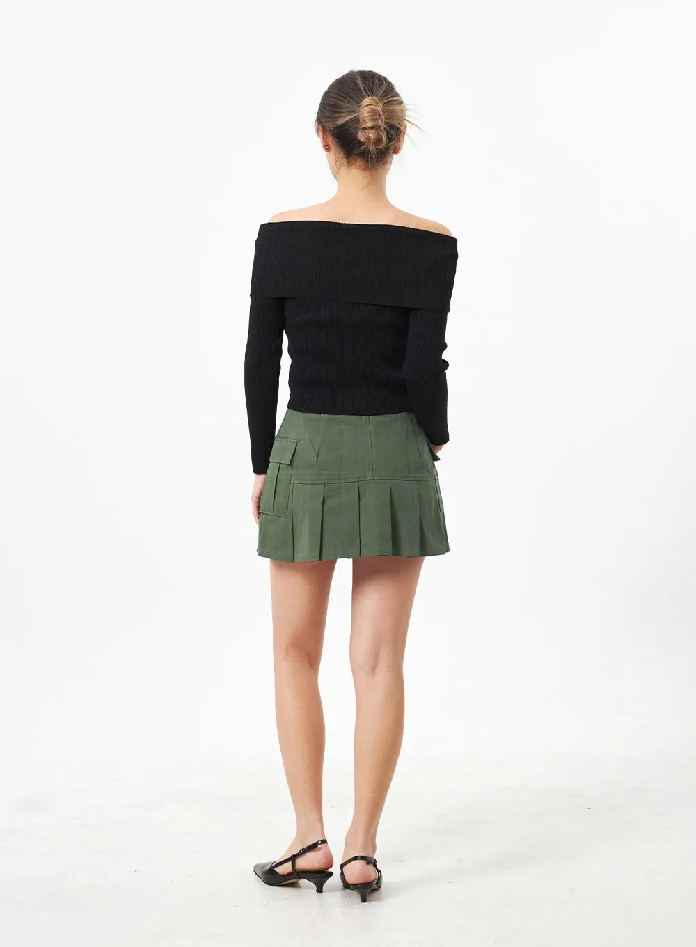 Pocket Pleated Mini Skirt CA304