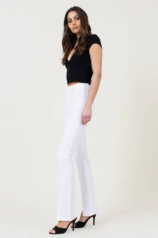 Presley Front Slit Slim Bootcut