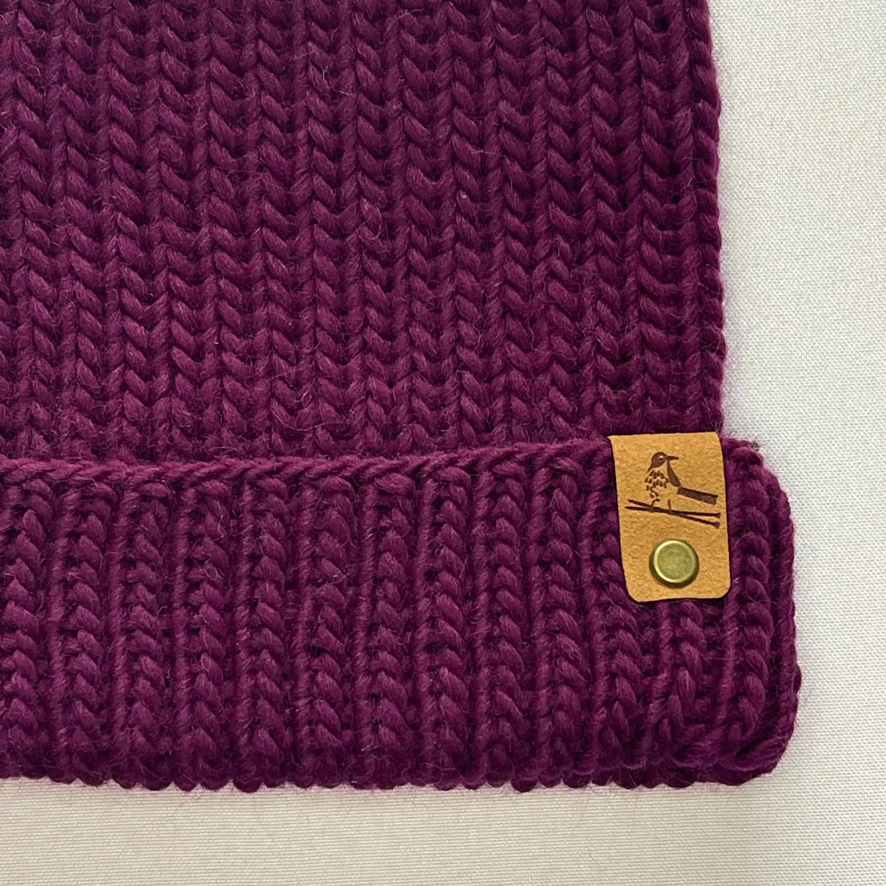 Purple Peruvian Wool Knit Hat