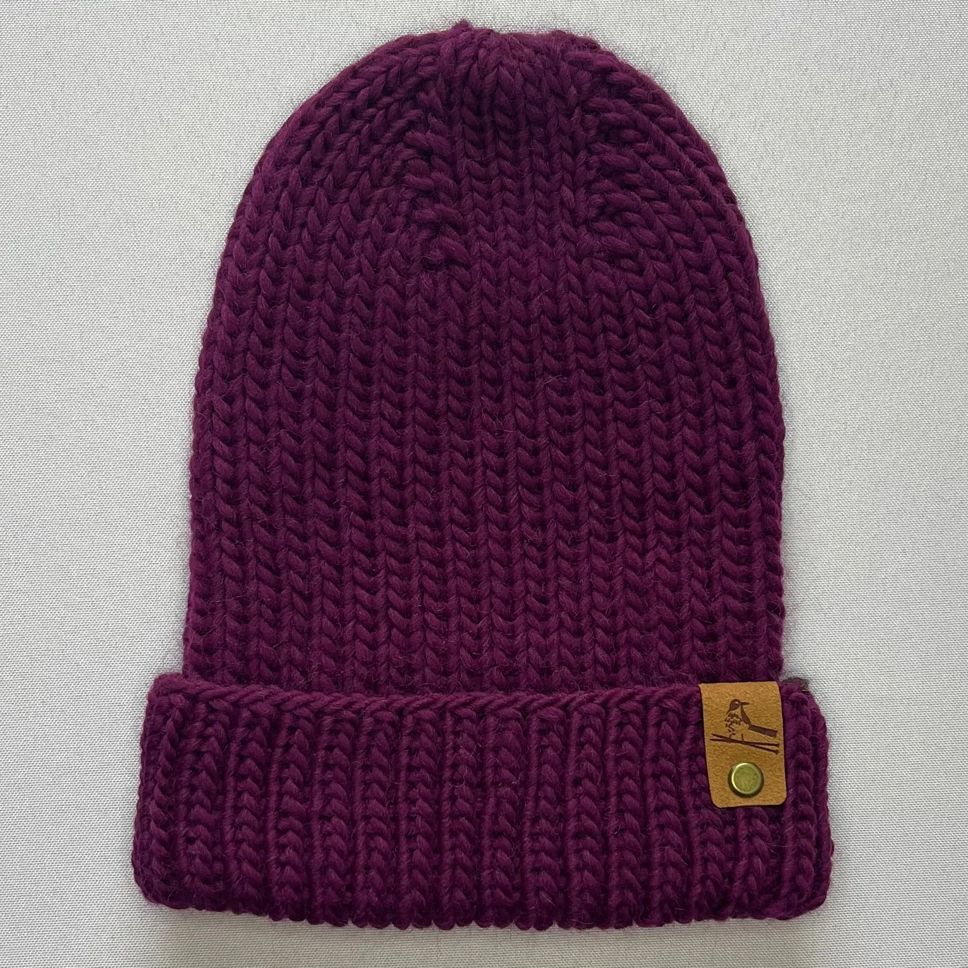 Purple Peruvian Wool Knit Hat