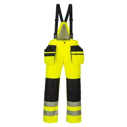 PW3 Hi-Vis Winter Waterproof Padded lined Bib trousers RIS 3279 Portwest PW351