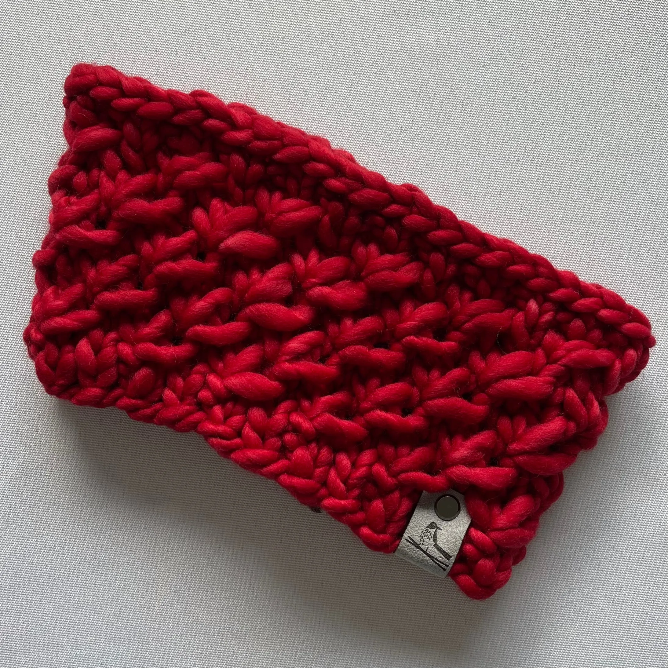 Red Luxury Merino Wool Knit Headband