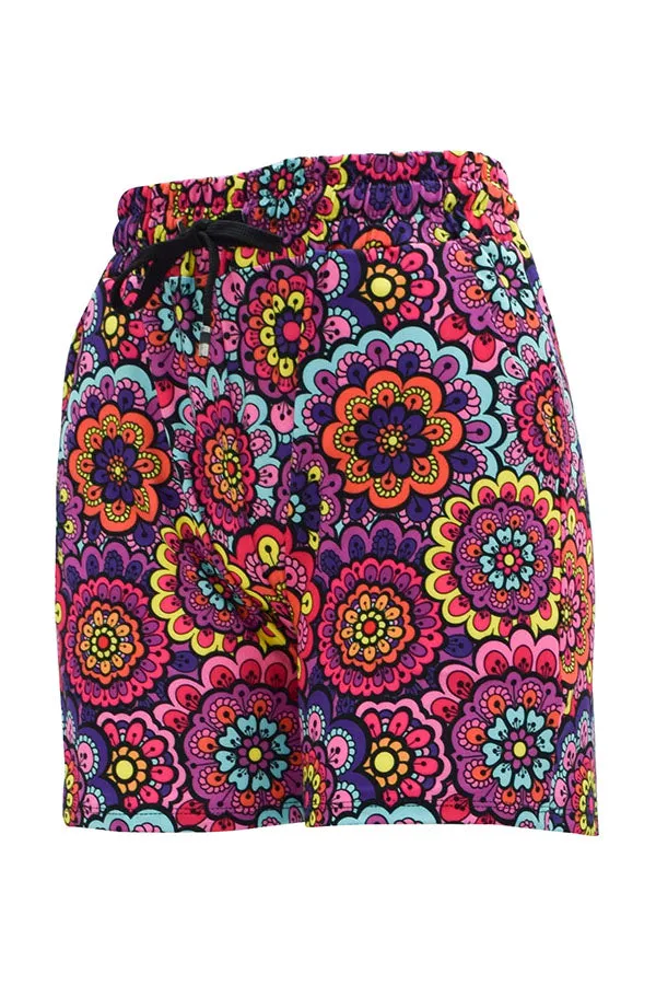 Retro Flowers Jogger Shorts