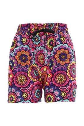 Retro Flowers Jogger Shorts