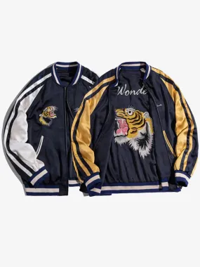 Reversible Tiger Ukiyo-e Embroidered Sukajan