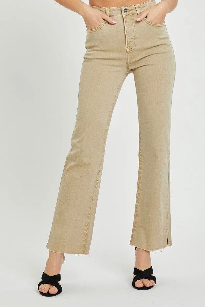 Risen Jeans Hi Rise Tummy Control Jeans - Sand