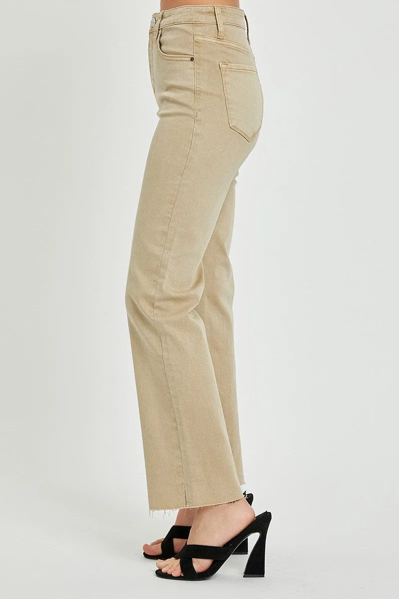 Risen Jeans Hi Rise Tummy Control Jeans - Sand