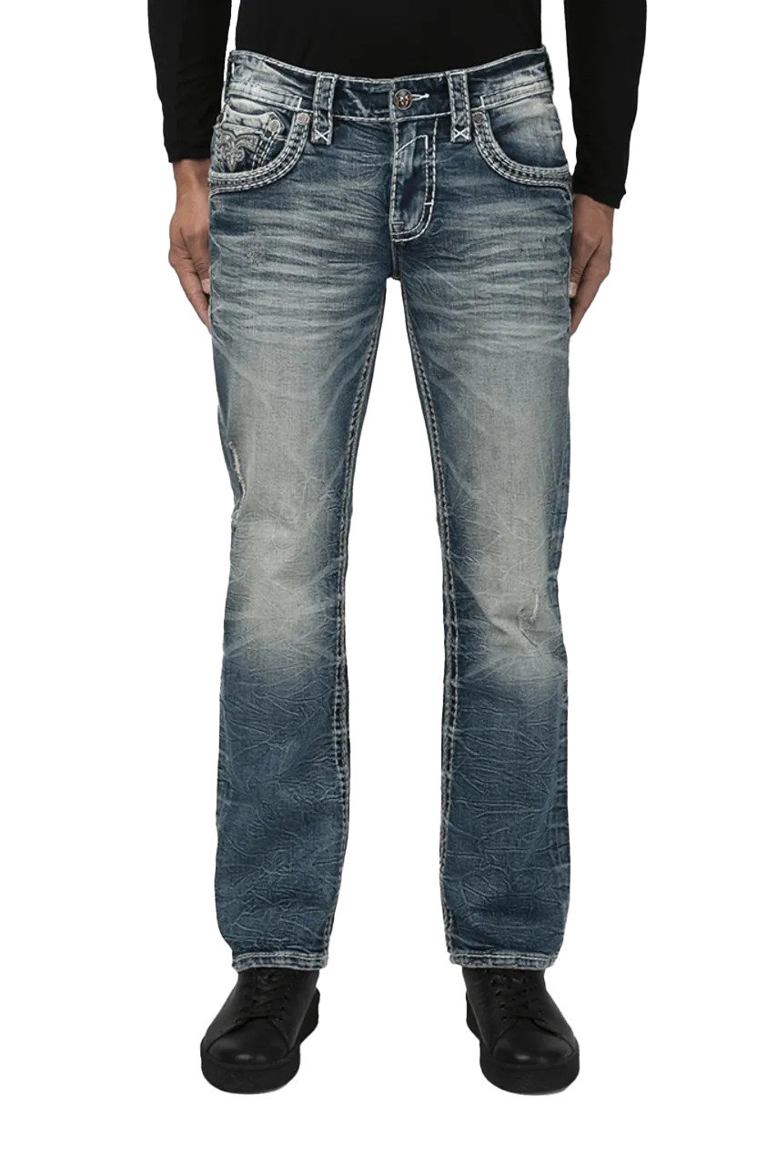 Rock Revival Men's Waterfall J200 Straight Jeans