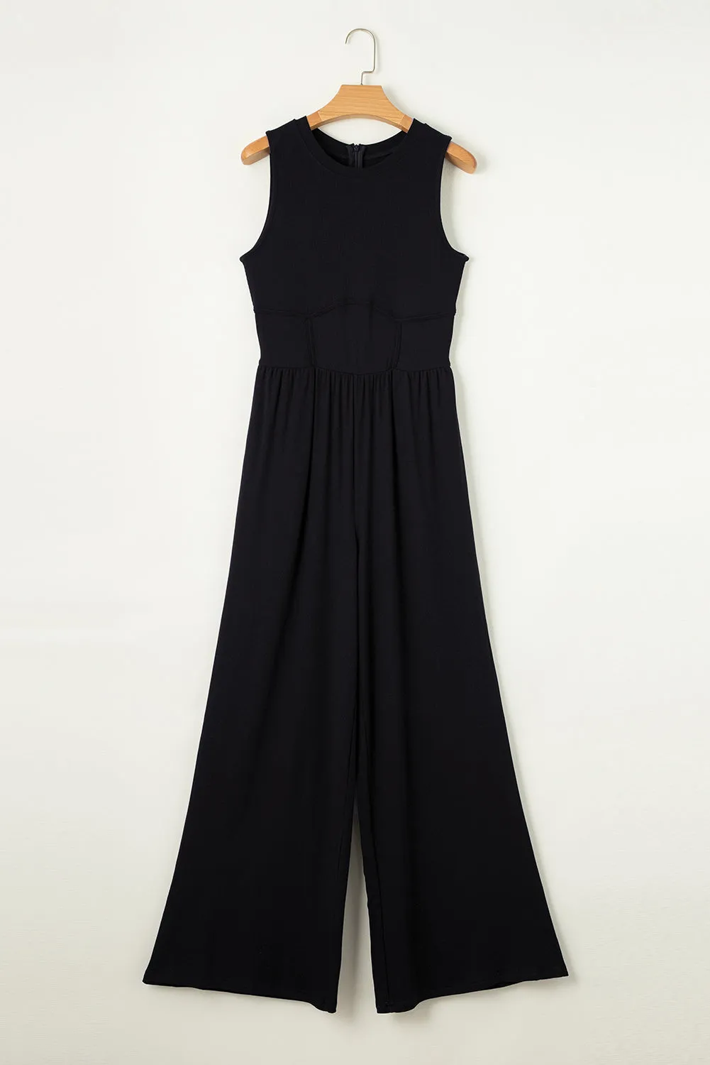 Round Neck Sleeveless Jumpsuit