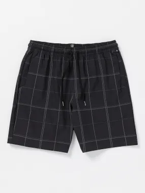 Runoff Elastic Waist Hybrid Shorts - Black