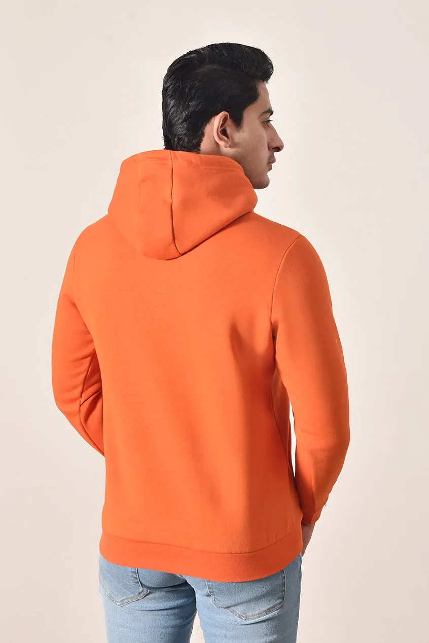 Rust Pullover Fleece Hoodie