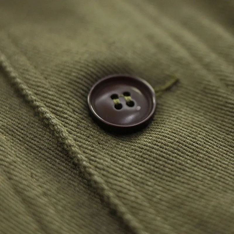 Safari Style Army Green Single Breasted Jacket