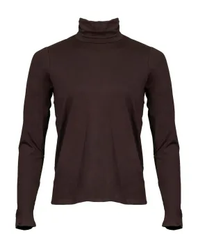 Scrunch Neck Top Brown