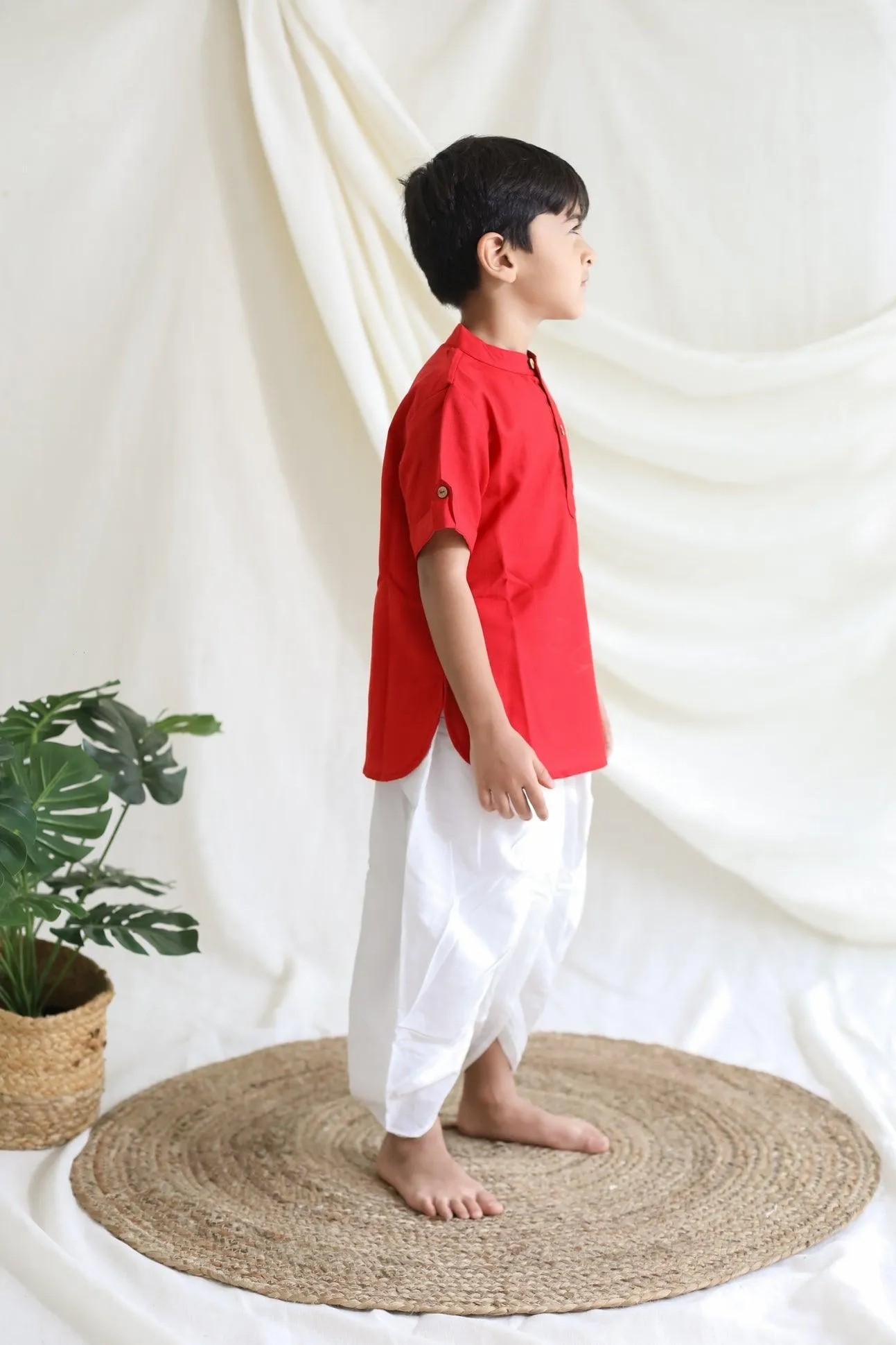 Short Kurta - Bright Red