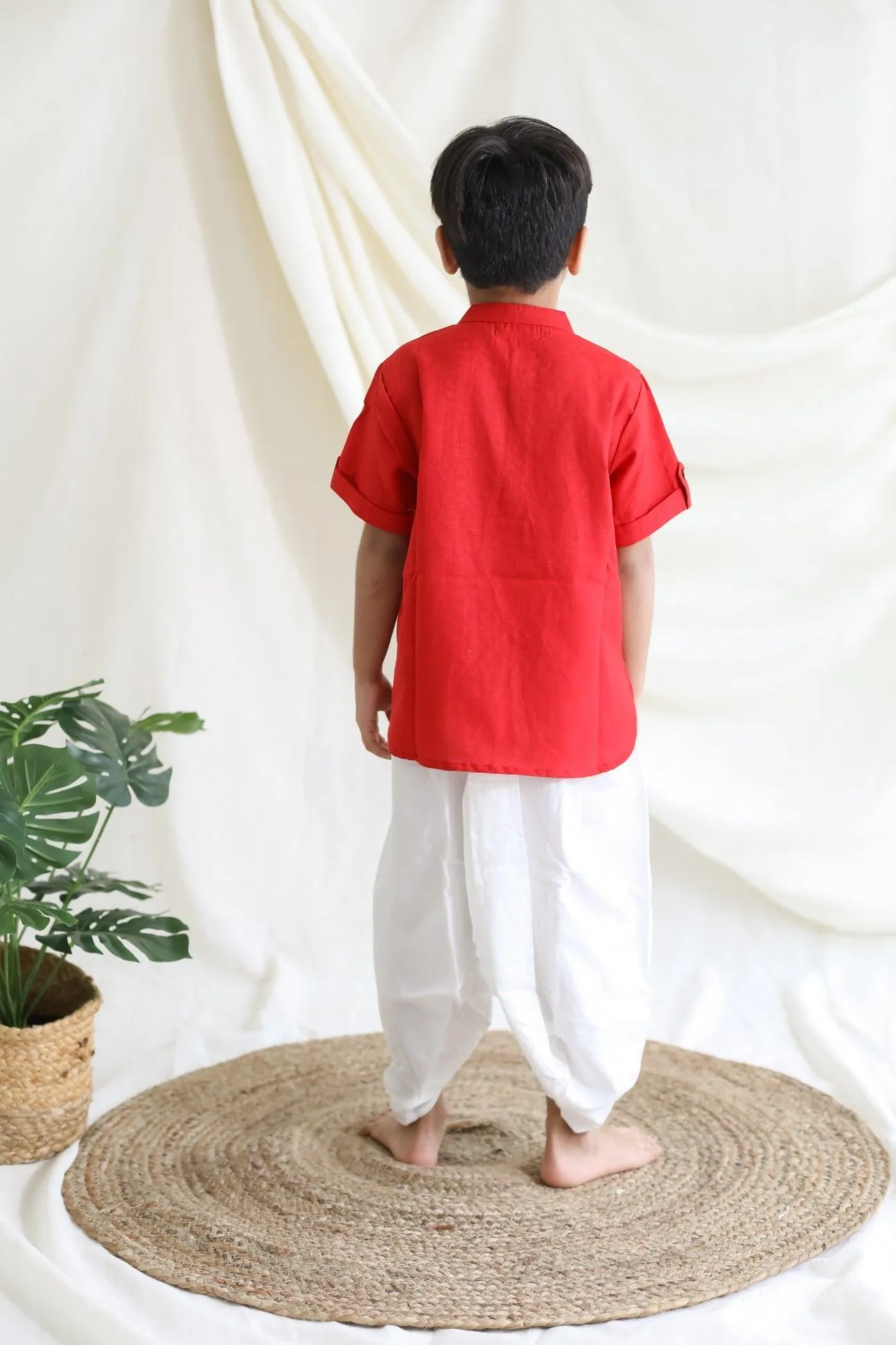 Short Kurta - Bright Red