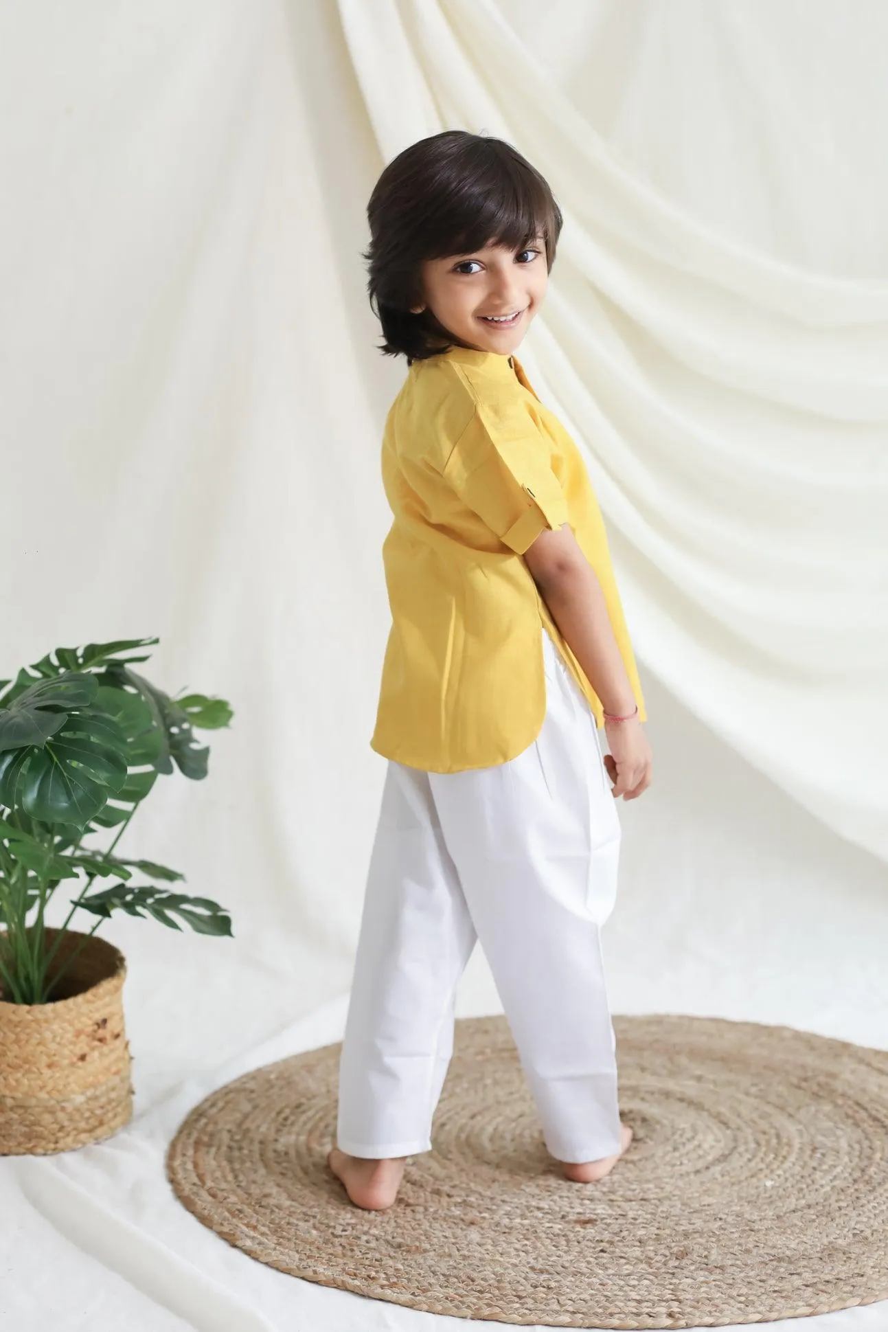 Short Kurta - Soft Yellow