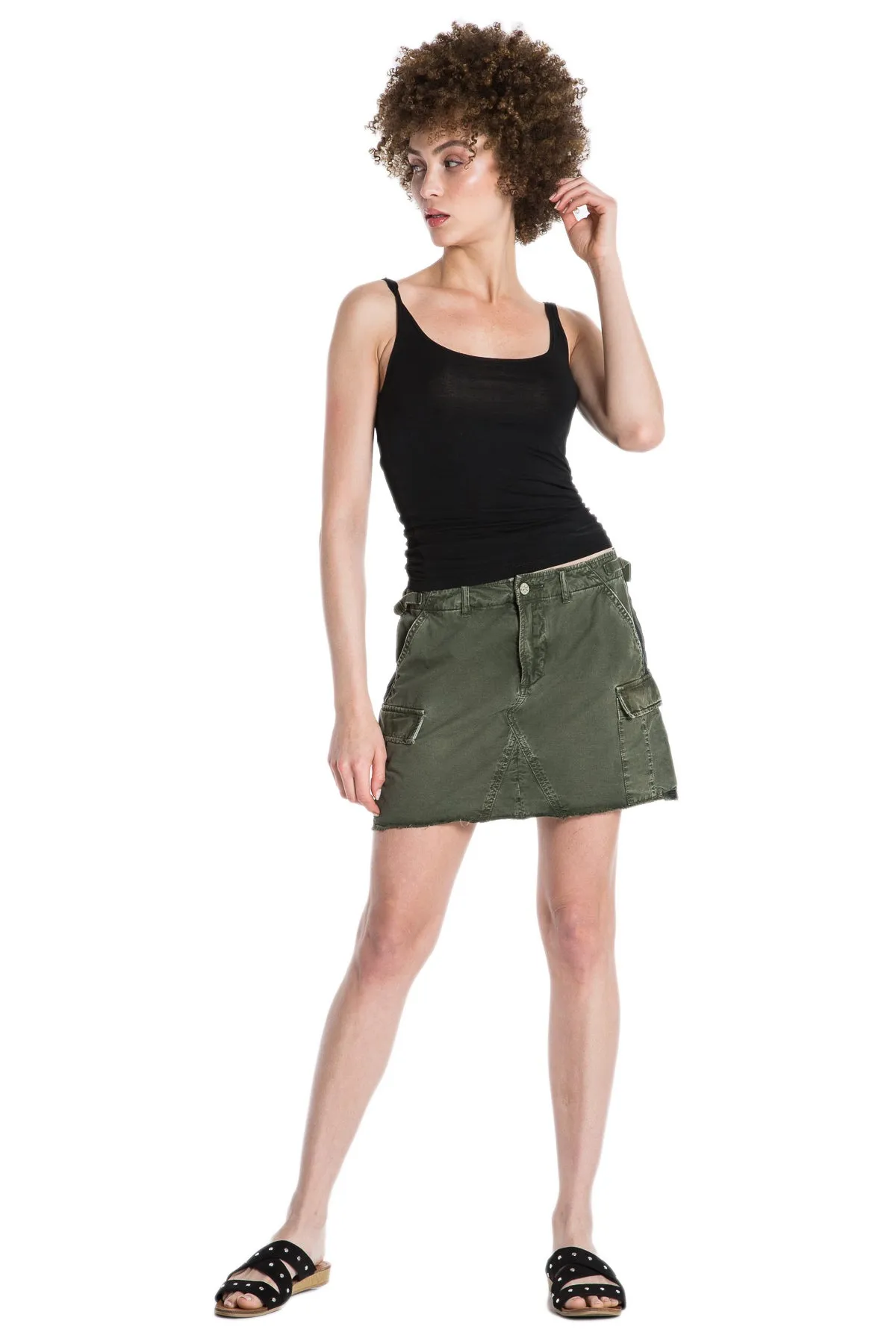 Short skirt in Olive