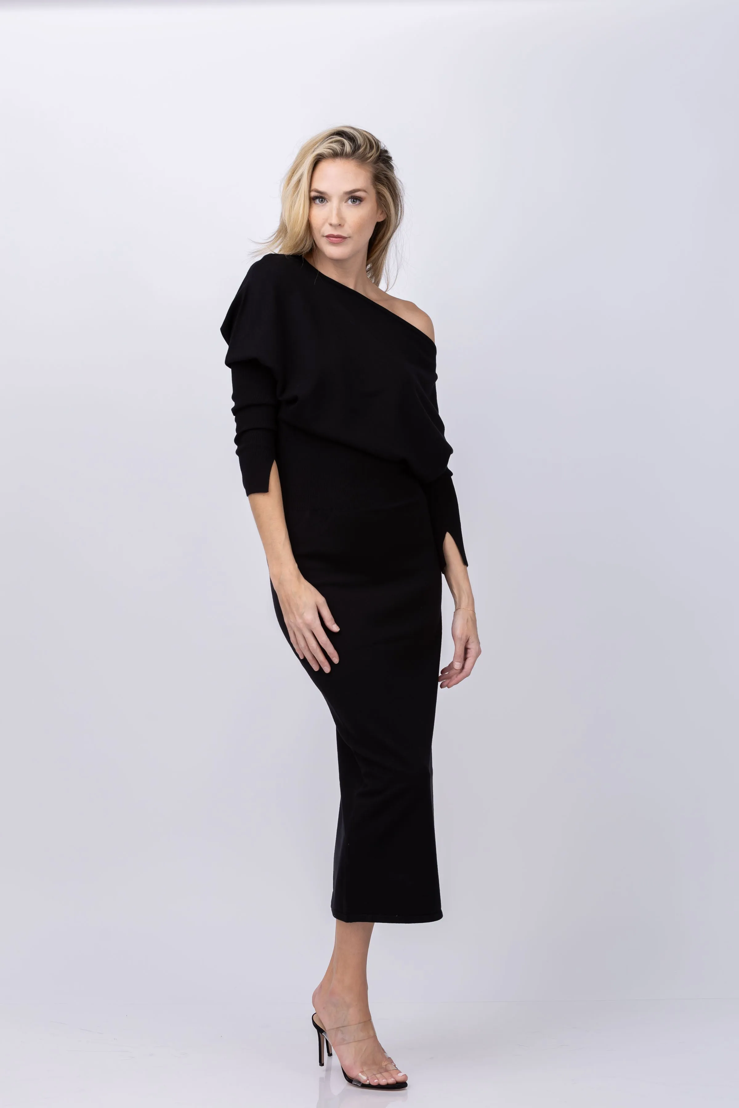 Simkhai Janese Off Shoulder Dress in Black