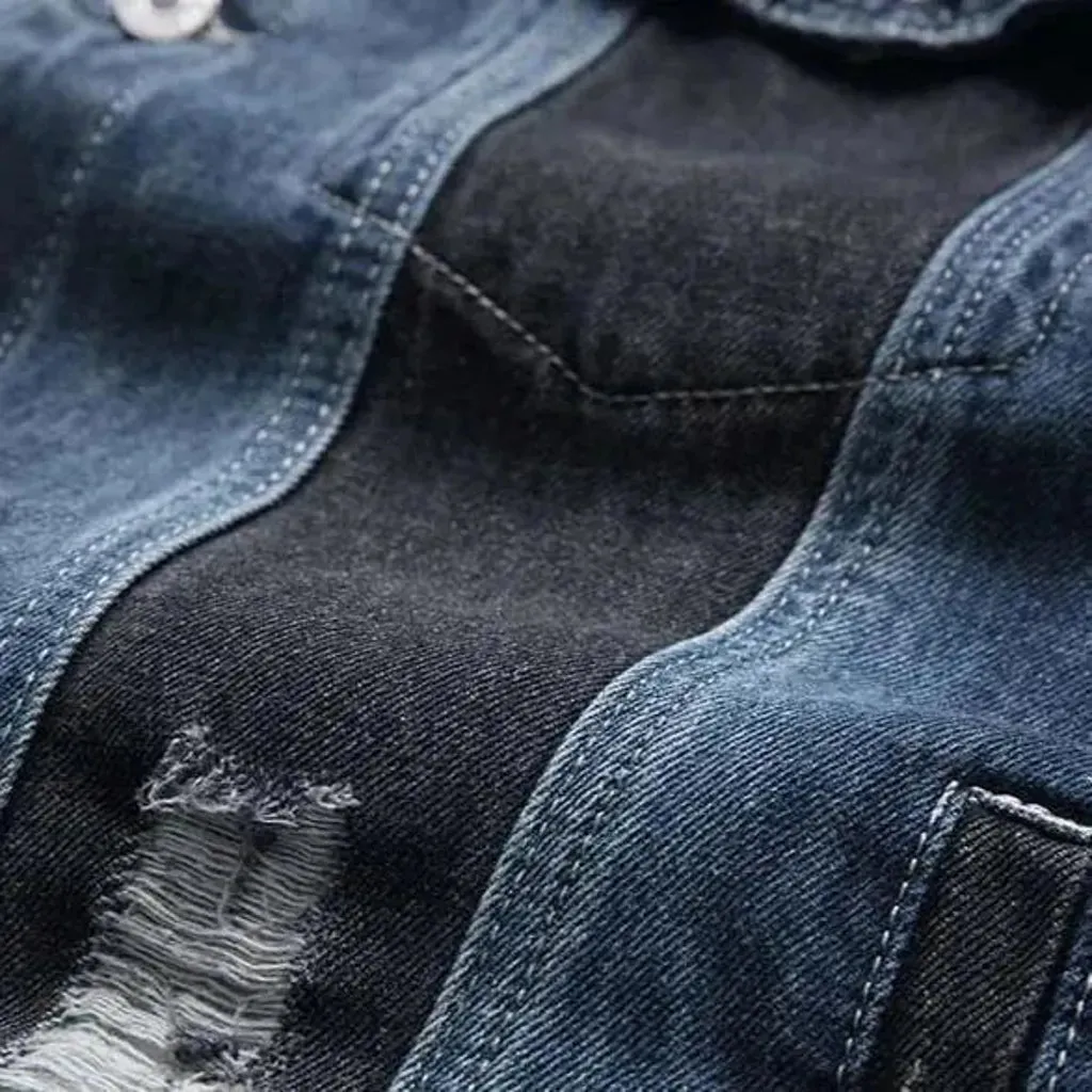 Slim fit fashion jean jacket for men