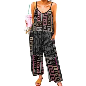 Squared Suspender Jumpsuit for Women