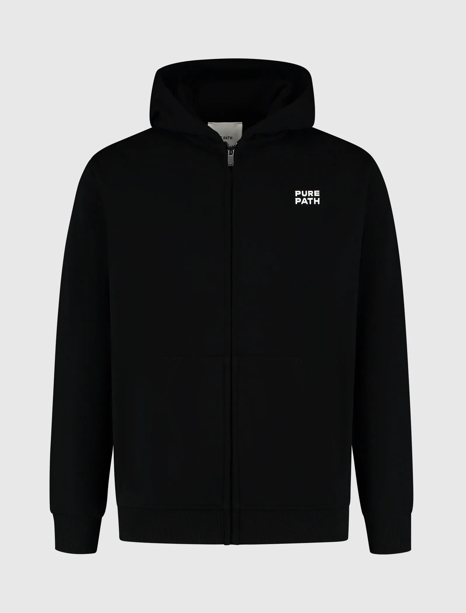 Stacked HD Logo Zip-up Hoodie | Black