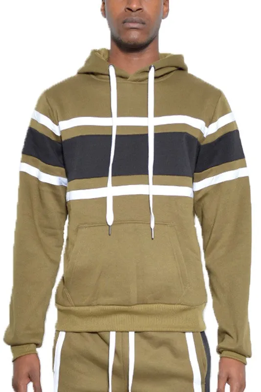 TEEK - MENS THREE STRIPE PULLOVER HOODIE