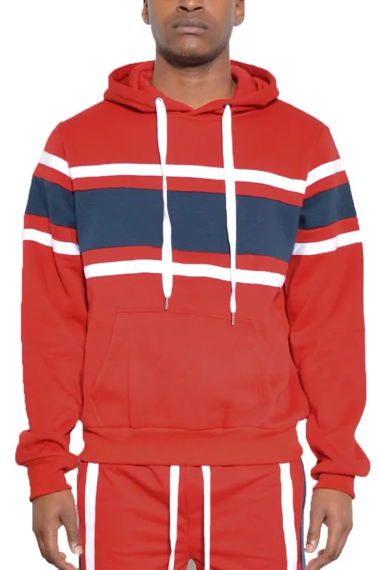 TEEK - MENS THREE STRIPE PULLOVER HOODIE