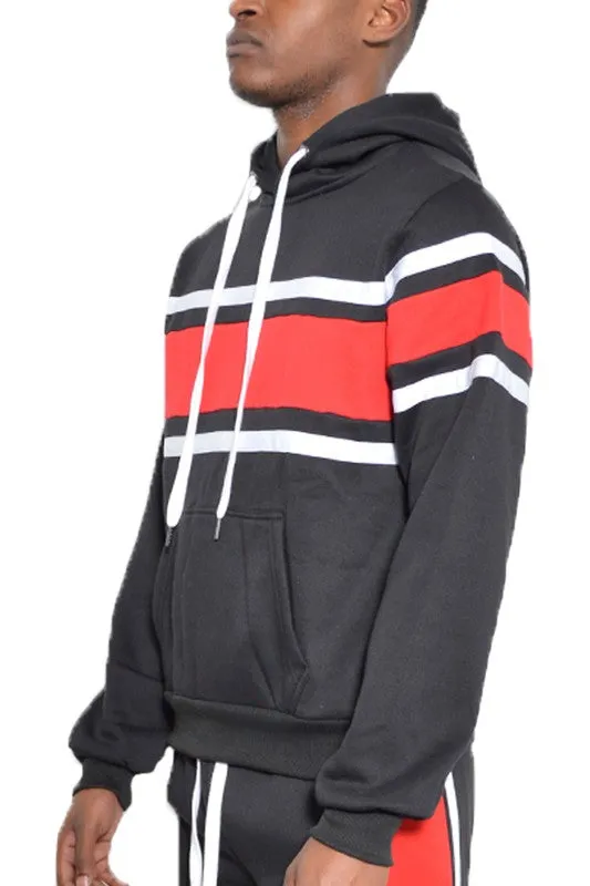 TEEK - MENS THREE STRIPE PULLOVER HOODIE